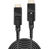 Lindy Cavo ibrido in fibra ottica Micro-HDMI 18G 20m Nero