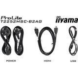 iiyama ProLite T2252MSC-B2AG, Monitor LED Nero (opaco)