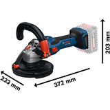 Bosch Smerigliatrice per calcestruzzo a batteria GBR 18V-15 S Professional solo, 18 Volt, Levigatrice per calcestruzzo blu/Nero