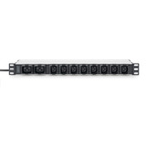 Digitus Multipresa 19" PDU con profilo in alluminio, 10 vie, 8x C13, 2x C19, Ciabatta Nero/alluminio