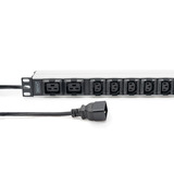 Digitus Multipresa 19" PDU con profilo in alluminio, 10 vie, 8x C13, 2x C19, Ciabatta Nero/alluminio