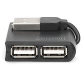 Digitus USB 2.0 4 porte, Hub USB Nero