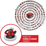 EINHELL CE-CB 18/254 Li - Solo lucidatrice per auto 2500 Giri/min, Macchina di lucidatura rosso/Nero, Lucidatrice rotativa per auto, 2500 Giri/min, Nero, Rosso, Batteria