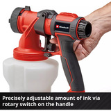 EINHELL Sistema di verniciatura a spruzzo a batteria Power X-Change TE-SY 18/90 Li-Solo, 18 Volt, Pistola a spruzzo rosso/Nero