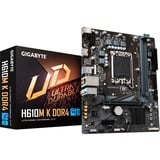 GIGABYTE H610M K DDR4 Scheda madre - Supporta processori Intel Core 14th Gen CPUs, 3+1+1 Phases Hybrid Power Design, up to 3200MHz DDR4, 1xPCIe 3.0 M.2, GbE LAN, USB 3.2 Gen 1 3+1+1 Phases Hybrid Power Design, up to 3200MHz DDR4, 1xPCIe 3.0 M.2, GbE LAN, USB 3.2 Gen 1, Intel, LGA 1700, Intel® Celeron®, Intel® Core™ i3, Intel® Core™ i7, Intel® Core™ i9, Intel® Pentium® Gold, DDR4-SDRAM, 64 GB, DIMM