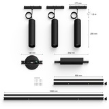 Philips Hue Perifo kit con 3 lampade a sospensione, Lampada Nero, Philips Hue White and Color ambiance Perifo kit con 3 lampade a sospensione, Luce a sospensione intelligente, Bluetooth/Zigbee, Nero, LED, Metallo, Sintetico, Lampadina/e non sostituibile/i