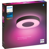 Philips Plafoniera Infuse grande, Luce LED Nero, Philips Hue White and Color ambiance Plafoniera Infuse grande, Lampada a soffitto intelligente, Bluetooth/Zigbee, Nero, LED, Metallo, Lampadina/e non sostituibile/i