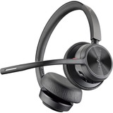 Poly Cuffie Poly VOYAGER 4320-M certificate per Microsoft Teams con supporto di ricarica, Headset Nero, Con cavo e senza cavo, Musica e Chiamate, 162 g, Auricolare, Nero