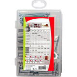 fischer Meister-Box tasselli universali UX + vite + gancio, Tassello grigio chiaro
