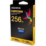 ADATA UD256GEX3L1-C memoria flash 256 GB MicroSDXC UHS-II, Scheda di memoria blu/Giallo, 256 GB, MicroSDXC, UHS-II, 800 MB/s, 700 MB/s, Class 3 (U3)