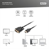 Digitus Cavo adattatore HDMI > DVI-D Nero
