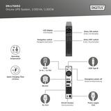 Digitus DN-170093 OnLine, UPS Nero