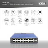 Digitus Gigabit Ethernet industriale gestito L2 16+2 porte, Interruttore 