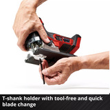 EINHELL Seghetto alternativo a batteria professionale TP-JST 18/135 Li BL - Solo, 18 Volt, Puzzle rosso/Nero