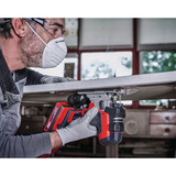 EINHELL Seghetto alternativo a batteria professionale TP-JST 18/135 Li BL - Solo, 18 Volt, Puzzle rosso/Nero