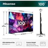 Hisense 100E7DS PRO televisore Hi-QLED, QLED TV Nero/grigio scuro