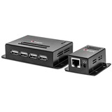 Lindy 42681 moltiplicatore di rete Ricevitore e trasmettitore di rete Nero, Estensione USB Nero, Ricevitore e trasmettitore di rete, 50 m, 480 Mbit/s, Cat5, Cat5e, Cat6, NS1021, Bronzo fosforato