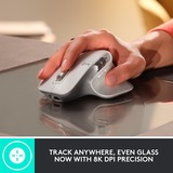 Logitech MX Master 3S mouse Mano destra RF senza fili + Bluetooth Laser 8000 DPI grigio chiaro, Mano destra, Laser, RF senza fili + Bluetooth, 8000 DPI, Argento, Bianco