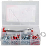 fischer Profi-Box DuoPower / DuoTec + viti, Tassello grigio chiaro/Rosso