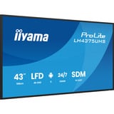 iiyama LH4375UHS-B2AG visualizzatore di messaggi Pannello piatto per segnaletica digitale 108 cm (42.5") LCD Wi-Fi 500 cd/m² 4K Ultra HD Nero Processore integrato Android 11 24/7, Public Display Nero (opaco), Pannello piatto per segnaletica digitale, 108 cm (42.5"), LCD, 3840 x 2160 Pixel, Wi-Fi, 24/7