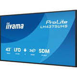 iiyama LH4375UHS-B2AG visualizzatore di messaggi Pannello piatto per segnaletica digitale 108 cm (42.5") LCD Wi-Fi 500 cd/m² 4K Ultra HD Nero Processore integrato Android 11 24/7, Public Display Nero (opaco), Pannello piatto per segnaletica digitale, 108 cm (42.5"), LCD, 3840 x 2160 Pixel, Wi-Fi, 24/7
