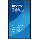 iiyama LH4375UHS-B2AG visualizzatore di messaggi Pannello piatto per segnaletica digitale 108 cm (42.5") LCD Wi-Fi 500 cd/m² 4K Ultra HD Nero Processore integrato Android 11 24/7, Public Display Nero (opaco), Pannello piatto per segnaletica digitale, 108 cm (42.5"), LCD, 3840 x 2160 Pixel, Wi-Fi, 24/7