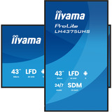 iiyama LH4375UHS-B2AG visualizzatore di messaggi Pannello piatto per segnaletica digitale 108 cm (42.5") LCD Wi-Fi 500 cd/m² 4K Ultra HD Nero Processore integrato Android 11 24/7, Public Display Nero (opaco), Pannello piatto per segnaletica digitale, 108 cm (42.5"), LCD, 3840 x 2160 Pixel, Wi-Fi, 24/7