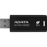 ADATA UC320 unità flash USB 128 GB USB tipo A 3.2 Gen 1 (3.1 Gen 1) Nero, Chiavetta USB 128 GB, USB tipo A, 3.2 Gen 1 (3.1 Gen 1), 100 MB/s, Senza coperchio, Nero