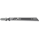 Bosch T 111 C Lama per seghetto alternativo Acciaio al carbonio (HCS) 3 pz, Lama per sega Lama per seghetto alternativo, Truciolare, Pannello in fibra, Legno compensato, Legno dolce, Acciaio al carbonio (HCS), 5 cm, 3 mm, 10 cm
