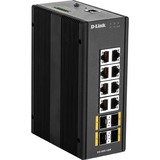 D-Link DIS‑300G‑12SW Gestito L2 Gigabit Ethernet (10/100/1000) Nero, Interruttore Gestito, L2, Gigabit Ethernet (10/100/1000), Full duplex, Montabile a parete