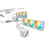 GIGABYTE GAMING 360 ICE Raffreddamento Liquido per CPU - 3x120 mm Ventole ARGB, Meccanismo di bloccaggio a scorrimento, DAISY-CHAIN, Compatibile con Intel LGA 1851 e AMD AM5, Raffreddamento ad acqua bianco, Meccanismo di bloccaggio a scorrimento, DAISY-CHAIN, Compatibile con Intel LGA 1851 e AMD AM5, Raffreddatore di liquidi tutto in uno, 12 cm, Bianco