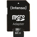 Intenso 3424480 memoria flash 32 GB MicroSD UHS-I Classe 10, Scheda di memoria Nero, 32 GB, MicroSD, Classe 10, UHS-I, Class 1 (U1), A prova di temperatura, Resistente agli urti, Impermeabile, A prova di raggi X