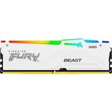 Kingston FURY FURY Beast 32GB 6000MT/s DDR5 CL30 DIMM White RGB EXPO, Memoria bianco, 32 GB, 1 x 32 GB, DDR5, 288-pin DIMM, Bianco
