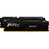 Kingston FURY FURY Beast 64GB 6400MT/s DDR5 CL32 DIMM (Kit of 2) Black EXPO, Memoria Nero, 64 GB, 2 x 32 GB, DDR5, 288-pin DIMM, Nero
