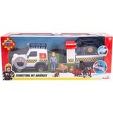 Simba Sam il pompiere salvataggio animali con rimorchio,  veicolo da gioco 