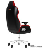Thermaltake Sedia da gaming ARGENT E700 Storm Black Tessuto Pied de Poule, Sedili di gioco rosso/Nero