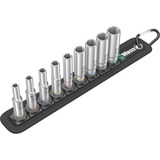 Wera 05004525001 bussola e set di bussole, chiave combinata   Nero, Set di bussole, 1/4", Metrico, 9 testina/e, 5,5.5,6,7,8,10,11,12,13 mm, 5 cm