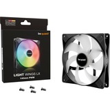 be quiet! LIGHT WINGS LX 140mm PWM Case per computer Ventilatore 14 cm Nero 1 pz, Ventola Nero, Ventilatore, 14 cm, 1200 Giri/min, 95 m³/h, Nero