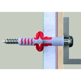 fischer Dübel DuoSeal 6x38 S PH TX A2, Tassello grigio chiaro/Rosso