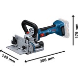 Bosch Fresatrice per lamelle a batteria GFF 18V-22 Professional Solo, 18 Volt, Strumento blu/Nero
