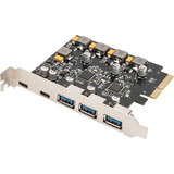 Digitus Scheda PCIe 2x USB-C + 3x USB A, Scheda di interfaccia 