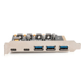 Digitus Scheda PCIe 2x USB-C + 3x USB A, Scheda di interfaccia 