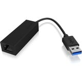ICY BOX IB-AC501a Ethernet 1000 Mbit/s, Adattatore Nero, Cablato, USB, Ethernet, 1000 Mbit/s, Nero