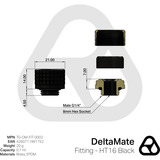 Thermal Grizzly DeltaMate Fitting HT16, Connessione Nero