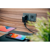 Verbatim Mini caricatore GaN con display, Caricabatterie Nero