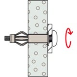 fischer Tassello metallico per cavità HM 6x65 S argento