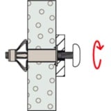 fischer Tassello metallico per cavità HM 6x65 S argento