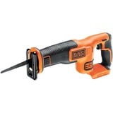 BLACK+DECKER Black+Decker Li-Ion Akku-Säbelsäge (18V, 22 mm Hublänge, max. 110 mm Schnitttiefe, flexibler Sägeschuh, ergonomische Griffgummierung, ohne Akku und Ladegerät) BDCR18N, Scambiarsi sega arancione /Nero, 22 mm Hublänge, max. 110 mm Schnitttiefe, flexibler Sägeschuh, ergonomische Griffgummierung, ohne Akku und Ladegerät) BDCR18N