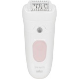 Braun Silk-épil 5 5-230, Epilatore Elettrico Donna, Per Una Epilazione Semplice, Bianco/Rosa bianco/Rosa, Epilatore Elettrico Donna, Per Una Epilazione Semplice, Bianco/Rosa, Rosa, Bianco, 28 pinzette, MicroGrip, 0,5 mm, Batteria, Batteria integrata
