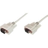 Digitus Cavo di prolunga per trasferimento dati seriale, D-Sub9 (spina) > D-Sub9 (presa) beige